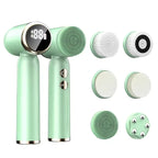 6 in 1 Electric Cleansing Brush Ultrasonic Facial Cleaner Rotating Cleansing Face Deep Cleansing Exfoliation & Gentle Skincare