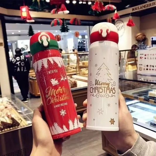 Hot 304 Stainless Steel Christmas and New Year Gift Bouncing Insulated Cup, Creative Water Cup, Internet Famous Minimalist Cup L