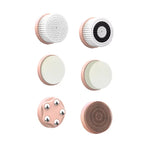 6 in 1 Electric Cleansing Brush Ultrasonic Facial Cleaner Rotating Cleansing Face Deep Cleansing Exfoliation & Gentle Skincare